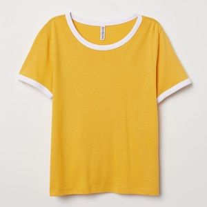 Mustard yellow short sleeve t shirt